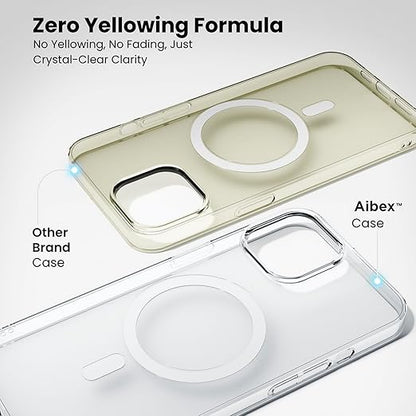 Anti-Yellow Clear Case for iPhones All Models  | Zero-Yellowing Formula | Mag-Saf Compatible | Drop Protection